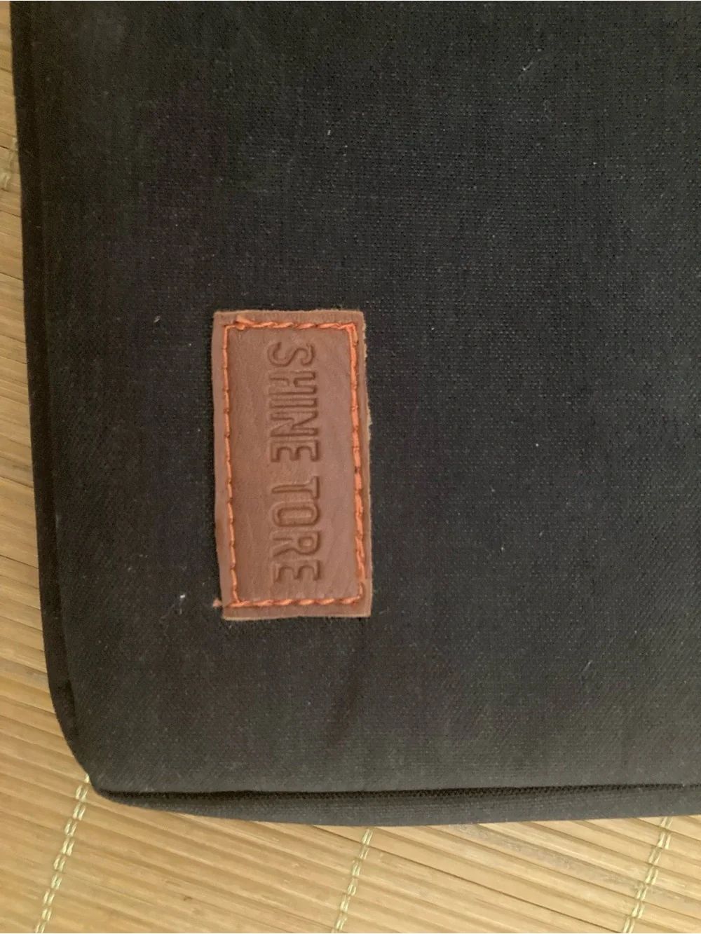 Slim Black Laptop Sleeve with Contrast Patch